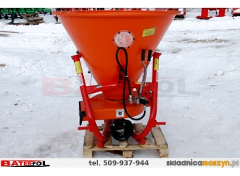 Rozsiewacz lejkowy Dexwal sadowniczy 350L otwierany hydraulicznie